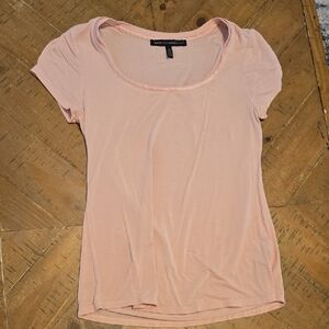 White House Black Market Light Pink Short Sleeve Tee